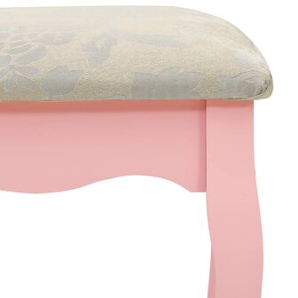 Kaptafelset met kruk 50x59x136 cm paulowniahout roze 10