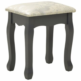 Kaptafelset met kruk 50x59x136 cm paulowniahout grijs 9