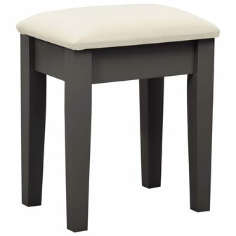Kaptafel met kruk 65x36x128 cm paulowniahout MDF grijs 7
