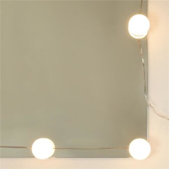 Kaptafelset met LED-verlichting bewerkt hout zwart 10