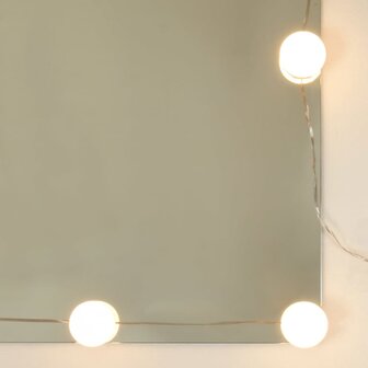 Kaptafelset met LED&amp;apos;s bewerkt hout wit 9