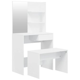 Kaptafelset 74,5x40x141 cm hoogglans wit 2