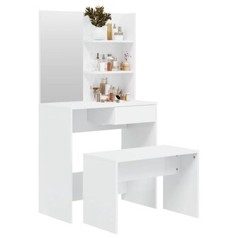 Kaptafelset 74,5x40x141 cm hoogglans wit 3