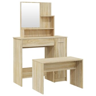 Kaptafelset 86,5x35x136 cm sonoma eikenkleurig 2