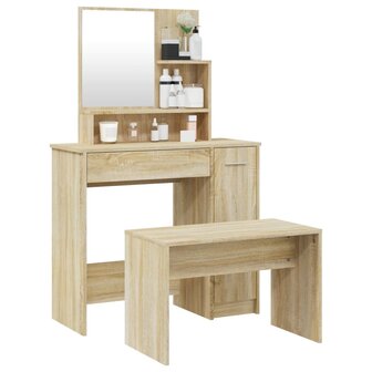 Kaptafelset 86,5x35x136 cm sonoma eikenkleurig 3