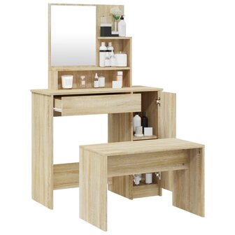 Kaptafelset 86,5x35x136 cm sonoma eikenkleurig 4