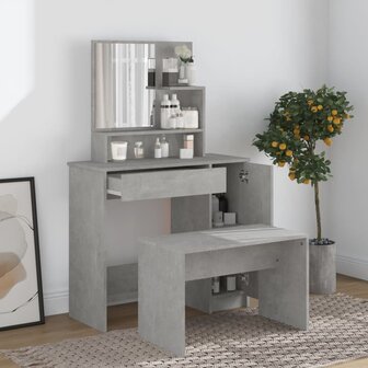 Kaptafelset 86,5x35x136 cm betongrijs 1