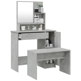 Kaptafelset 86,5x35x136 cm betongrijs 4