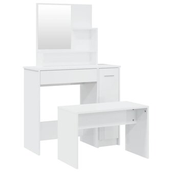 Kaptafelset 86,5x35x136 cm hoogglans wit 2