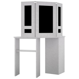 Hoekkaptafel met LED 111x54x141,5 cm betongrijs 5