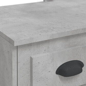 Kaptafel met LED-verlichting 90x42x132,5 cm betongrijs 8