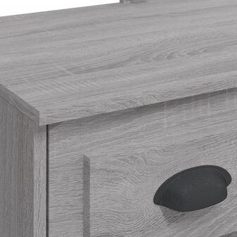 Kaptafel met LED-verlichting 90x42x132,5 cm grijs sonoma 8
