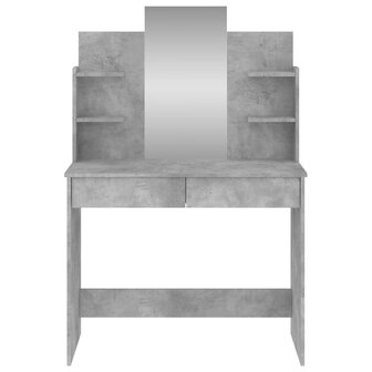 Kaptafel met spiegel 96x39x142 cm betongrijs 4