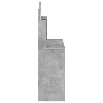 Kaptafel met spiegel 96x39x142 cm betongrijs 6