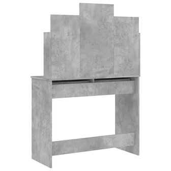 Kaptafel met spiegel 96x39x142 cm betongrijs 7