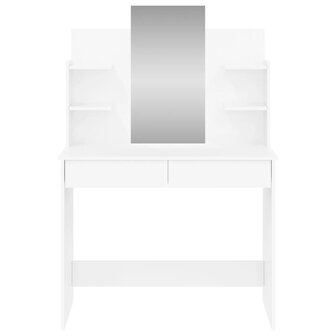 Kaptafel met spiegel 96x39x142 cm hoogglans wit 4