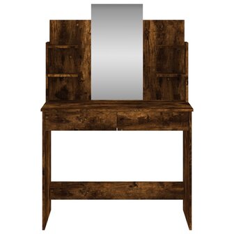 Kaptafel met spiegel 96x39x142 cm gerookt eikenkleurig 4