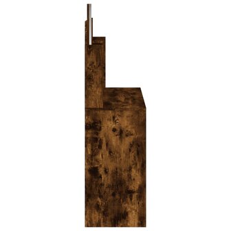 Kaptafel met spiegel 96x39x142 cm gerookt eikenkleurig 6