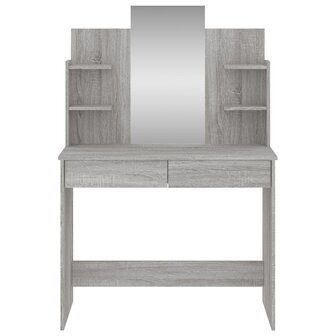 Kaptafel met spiegel 96x39x142 cm grijs sonoma eikenkleurig 4