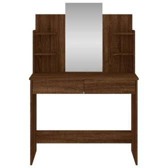 Kaptafel met spiegel 96x39x142 cm bruin eikenkleur 4