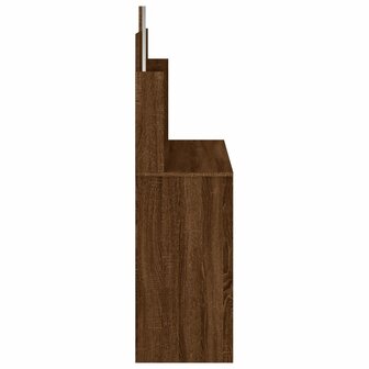 Kaptafel met spiegel 96x39x142 cm bruin eikenkleur 6