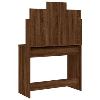 Kaptafel met spiegel 96x39x142 cm bruin eikenkleur 7