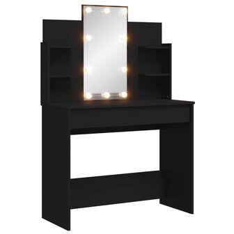 Kaptafel met LED-verlichting 96x40x142 cm zwart 2