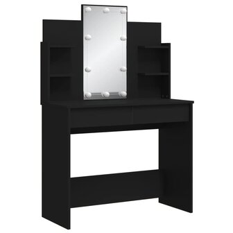 Kaptafel met LED-verlichting 96x40x142 cm zwart 3