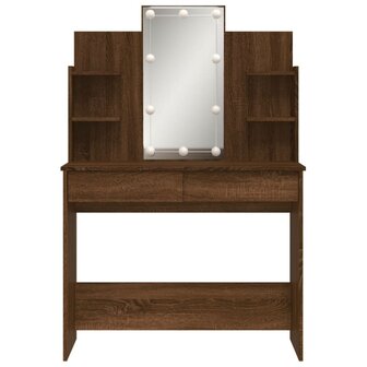 Kaptafel met LED-verlichting 96x40x142 cm bruin eikenkleur 5