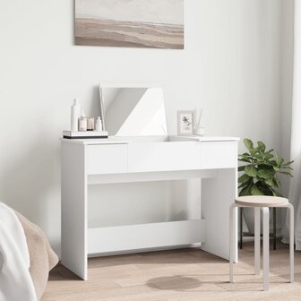 Kaptafel met spiegel 100x45x76 cm wit 3