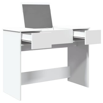 Kaptafel met spiegel 100x45x76 cm wit 4