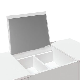 Kaptafel met spiegel 100x45x76 cm wit 8