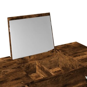 Kaptafel met spiegel 100x45x76 cm gerookt eikenkleurig 8