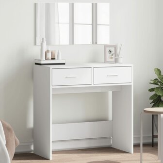 Kaptafel met spiegel 80x39x80 cm wit 1