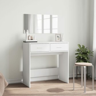 Kaptafel met spiegel 80x39x80 cm wit 3