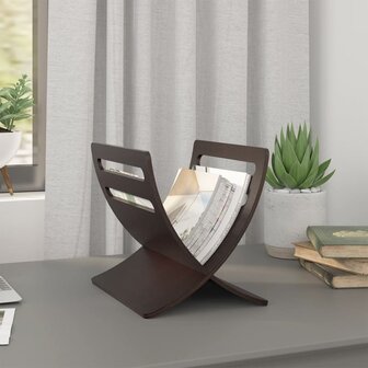 Tijdschriftenrek vloermodel hout bruin 1