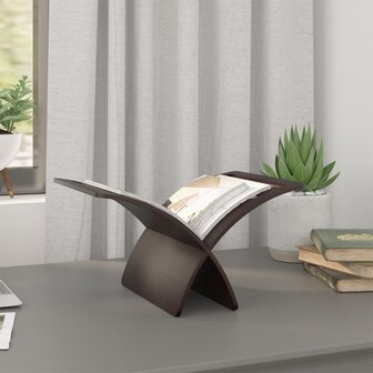 Tijdschriftenrek vloermodel hout bruin 3