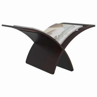 Tijdschriftenrek vloermodel hout bruin 5