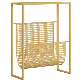 Tijdschriftenrek 35x15x45 cm staal goudkleurig 2