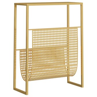 Tijdschriftenrek 35x15x45 cm staal goudkleurig 5