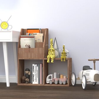 Kindertijdschriftenrek 71x30x78,5 cm bewerkt hout sonoma eiken 1