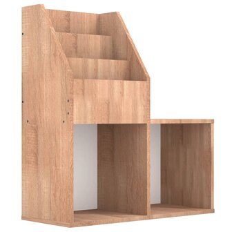 Kindertijdschriftenrek 71x30x78,5 cm bewerkt hout sonoma eiken 2