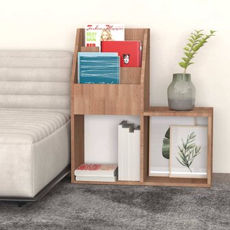 Kindertijdschriftenrek 71x30x78,5 cm bewerkt hout sonoma eiken 4