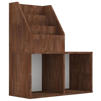 Kindertijdschriftenrek 71x30x78,5 cm bewerkt hout bruineiken 2