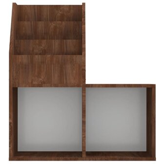 Kindertijdschriftenrek 71x30x78,5 cm bewerkt hout bruineiken 5