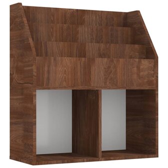 Kindertijdschriftenrek 71x30x78,5 cm bewerkt hout bruineiken 2