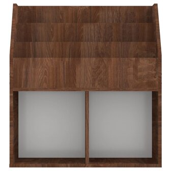 Kindertijdschriftenrek 71x30x78,5 cm bewerkt hout bruineiken 5