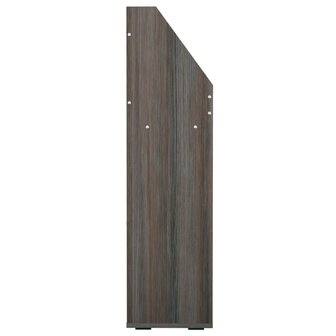 Kindertijdschriftenrek 71x30x114 cm bewerkt hout grijs en eiken 4