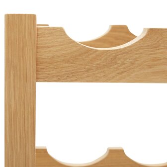 Wijnrek voor 12 flessen 47x21x36 cm massief eikenhout 4