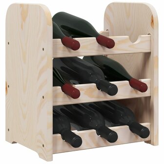 Wijnrek 33x25x37 cm massief grenenhout 4